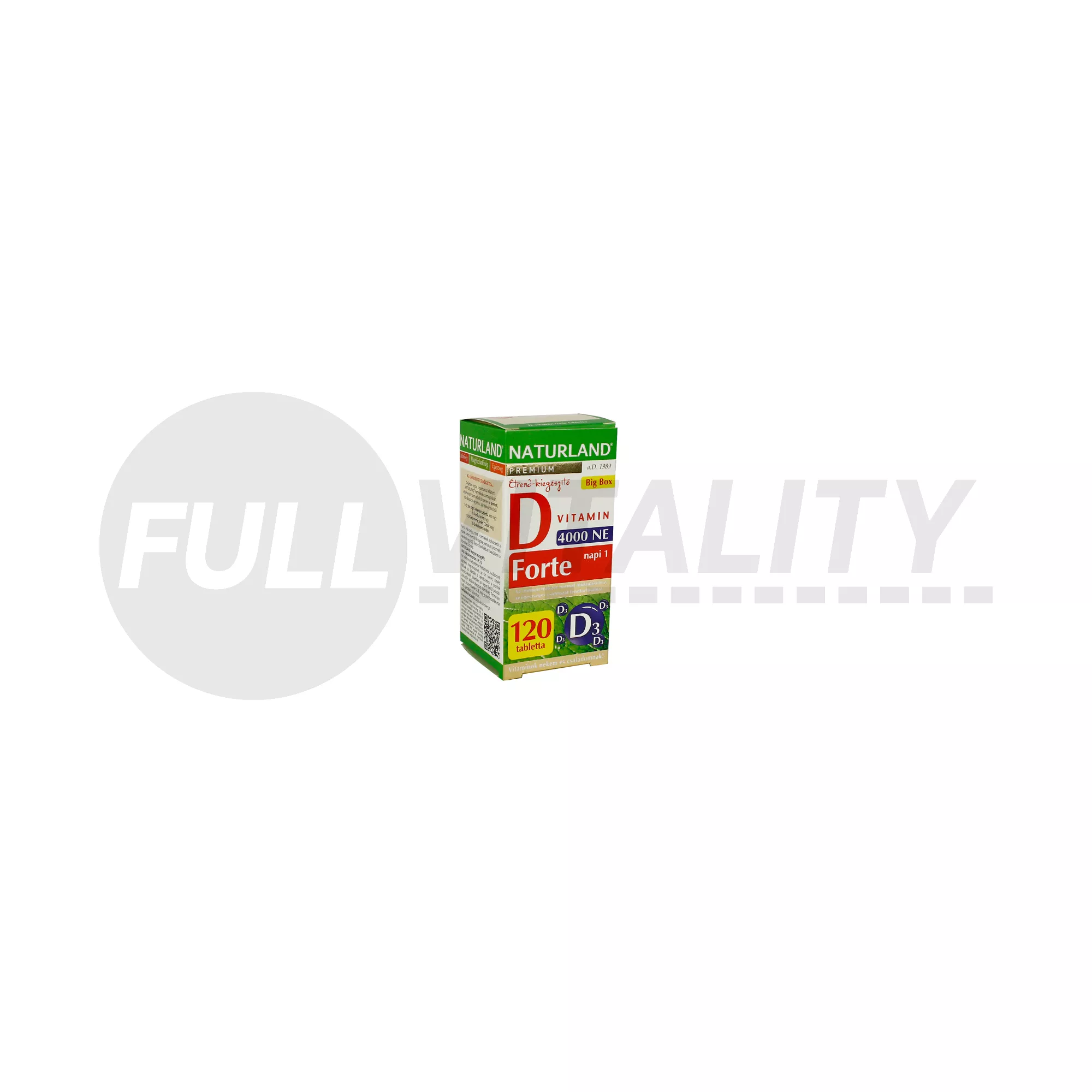NATURLAND PRÉMIUM D-VITAMIN FORTE 4000NE TABLETTA 120DB