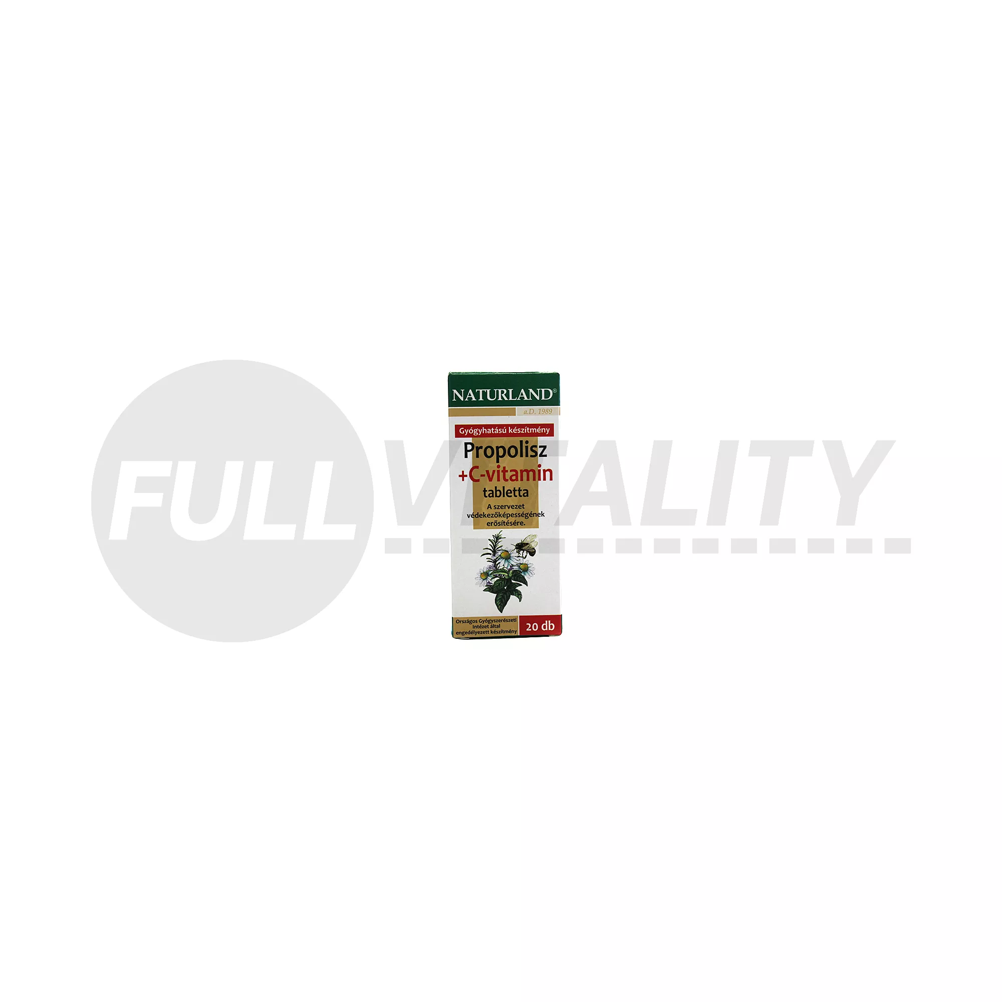NATURLAND PROPOLISZ+C-VITAMIN TABLETTA 20DB