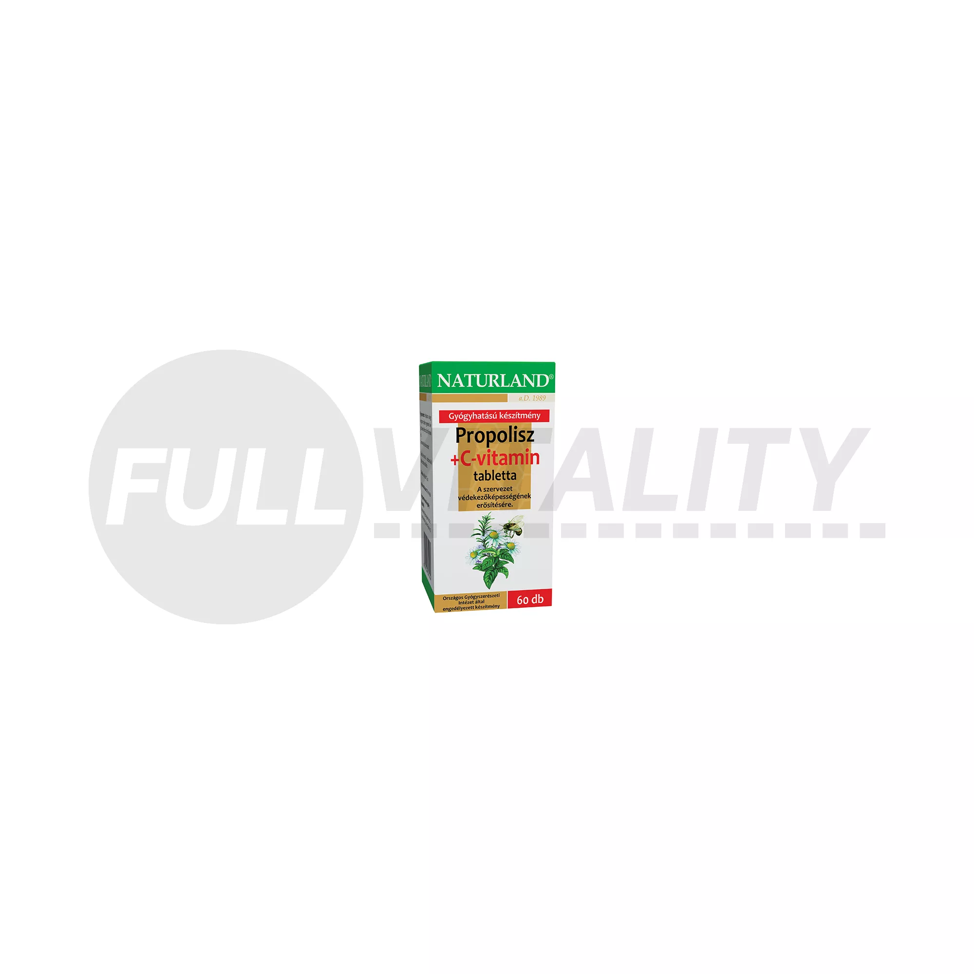 NATURLAND PROPOLISZ+C-VITAMIN TABLETTA 60DB
