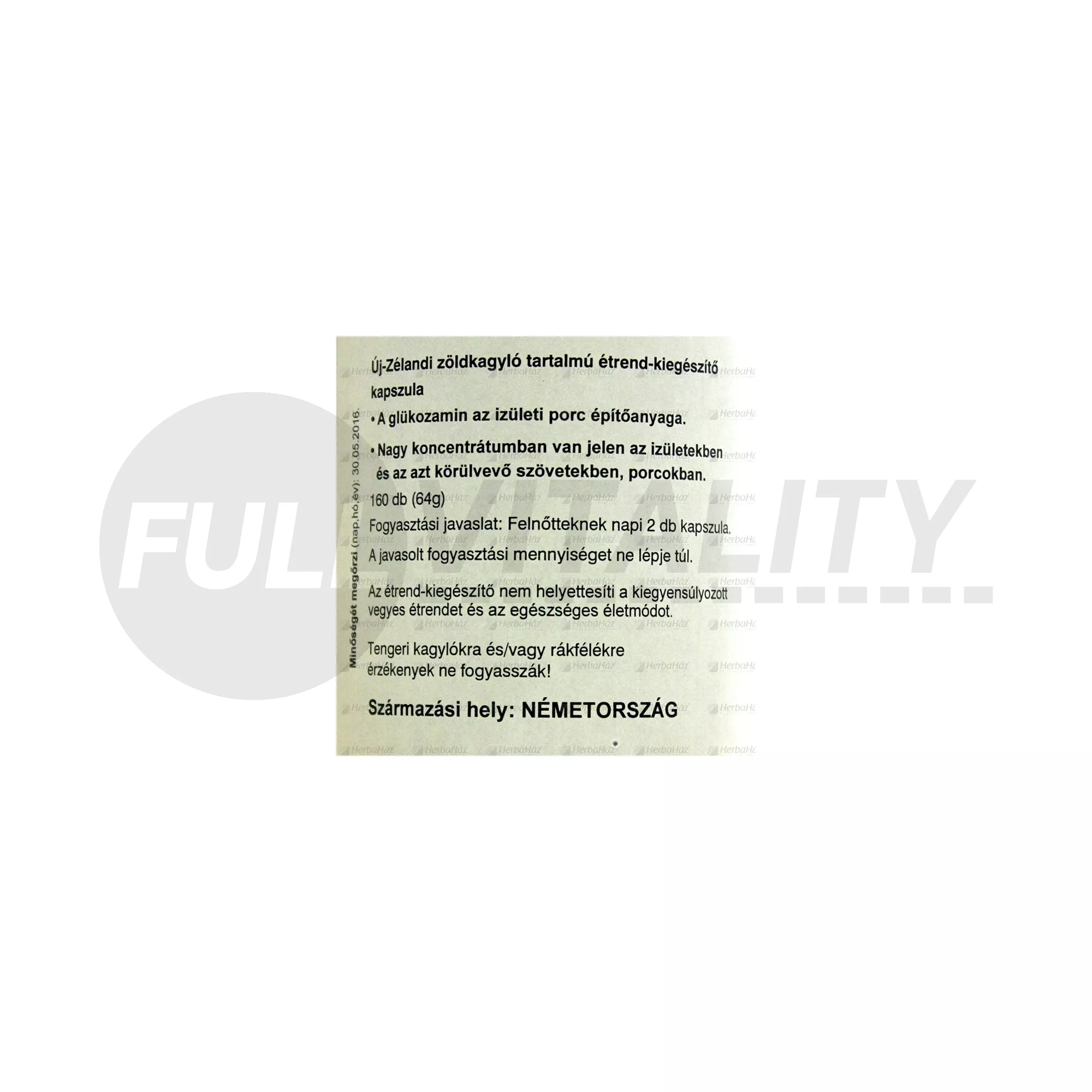 NATURPHARMA ZÖLDKAGYLÓ KAPSZULA 160DB