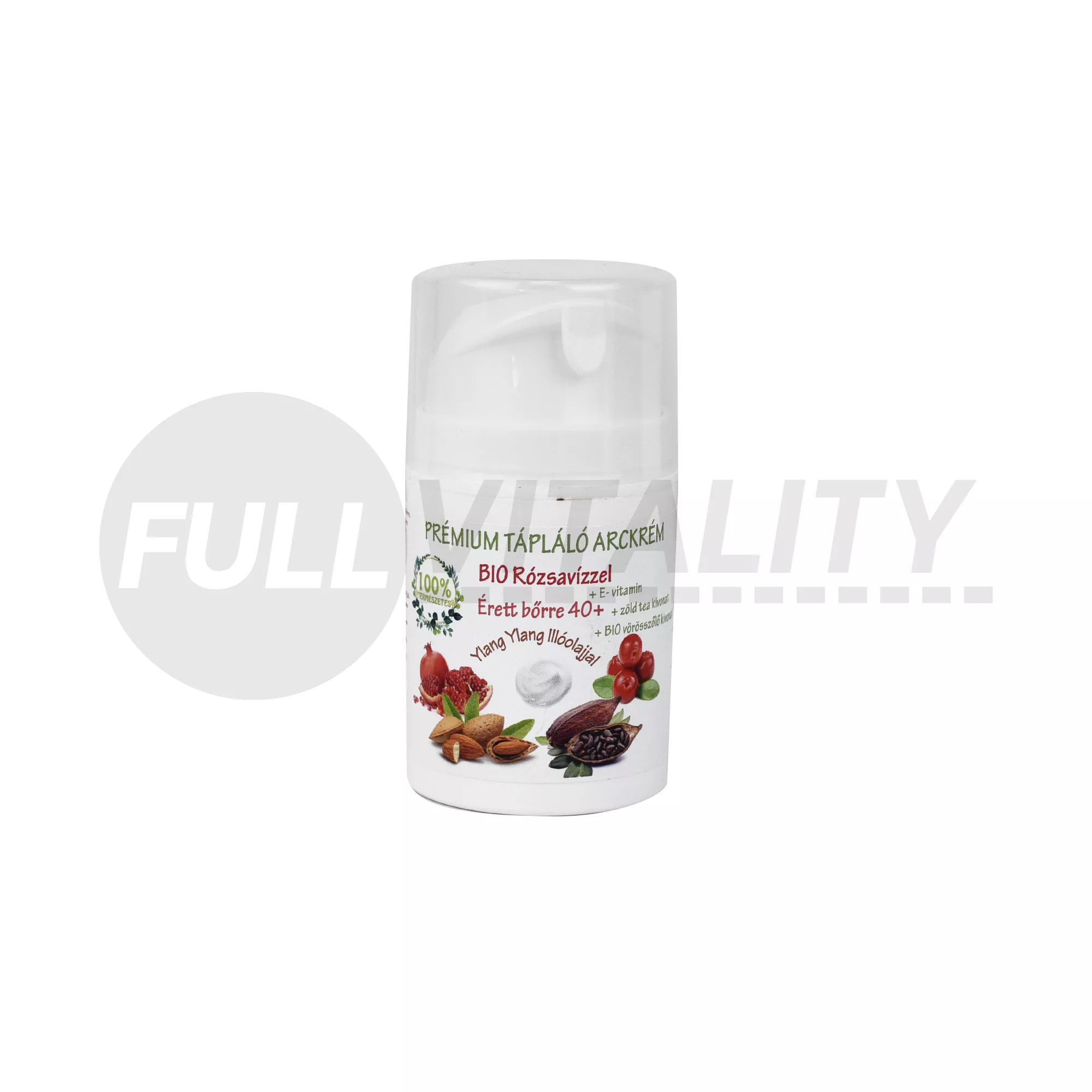 NATURPOLC PRÉMIUM TÁPLÁLÓ ARCKRÉM ORGANIKUS RÓZSAVÍZZEL 40+ 50ML