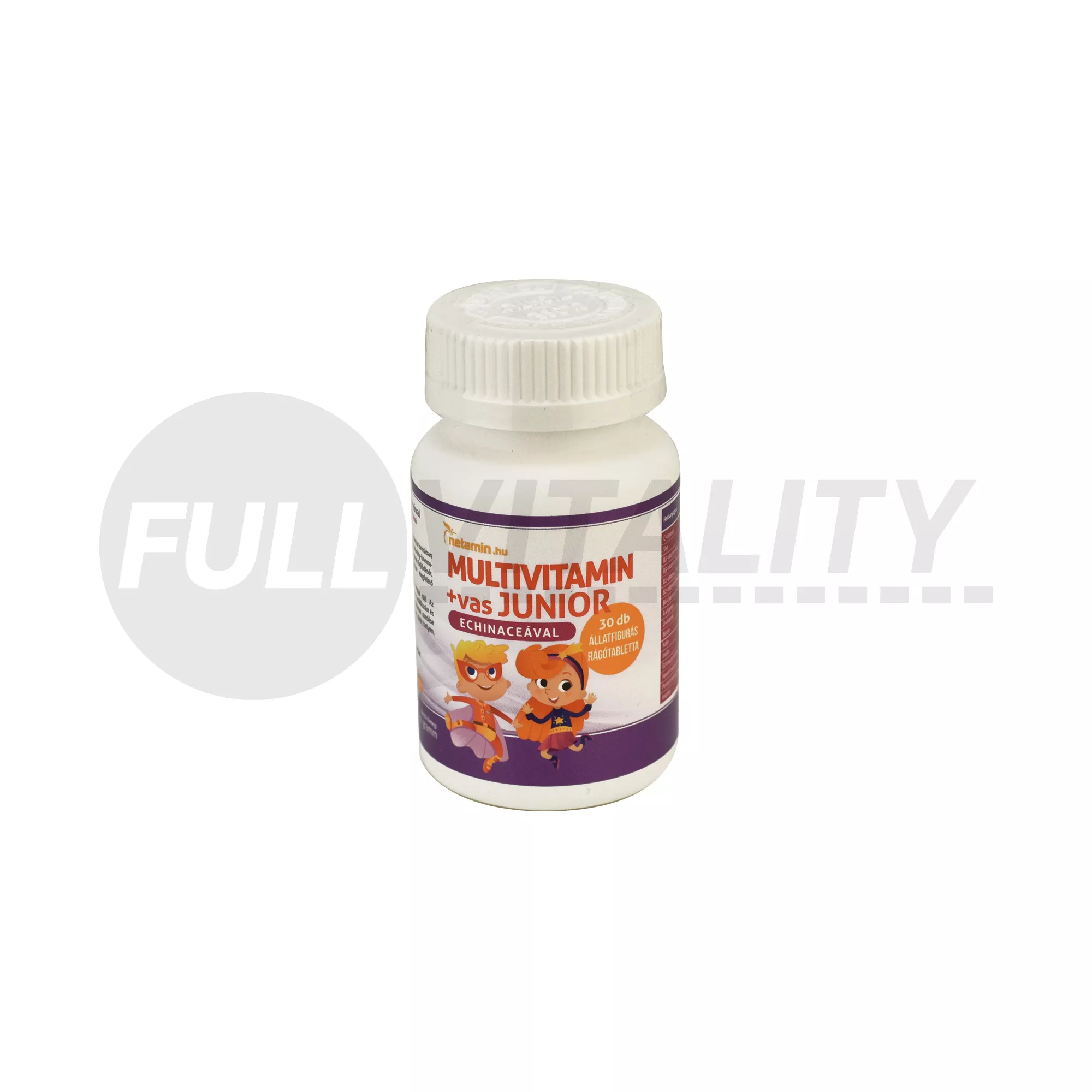 NETAMIN MULTIVITAMIN +VAS JUNIOR RÁGÓTABLETTA ECHINACEÁVAL 30DB
