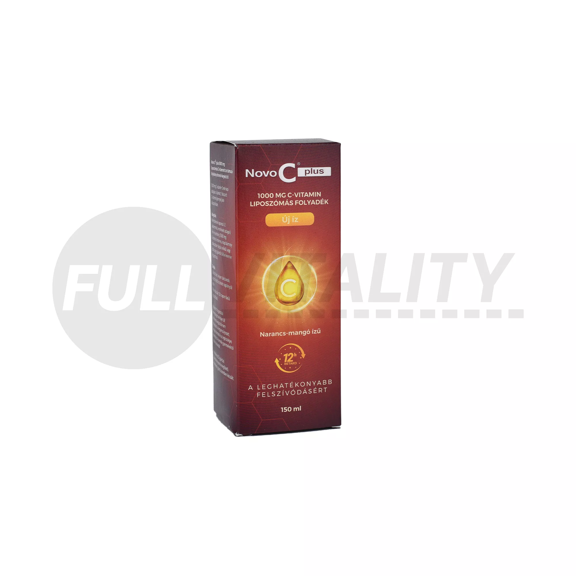 NOVO C PLUS 1000 MG LIPOSZÓMÁS C-VITAMINT TARTALMAZÓ FOLYÉKONY ÉTREND-KIEGÉSZÍTŐ 150ML