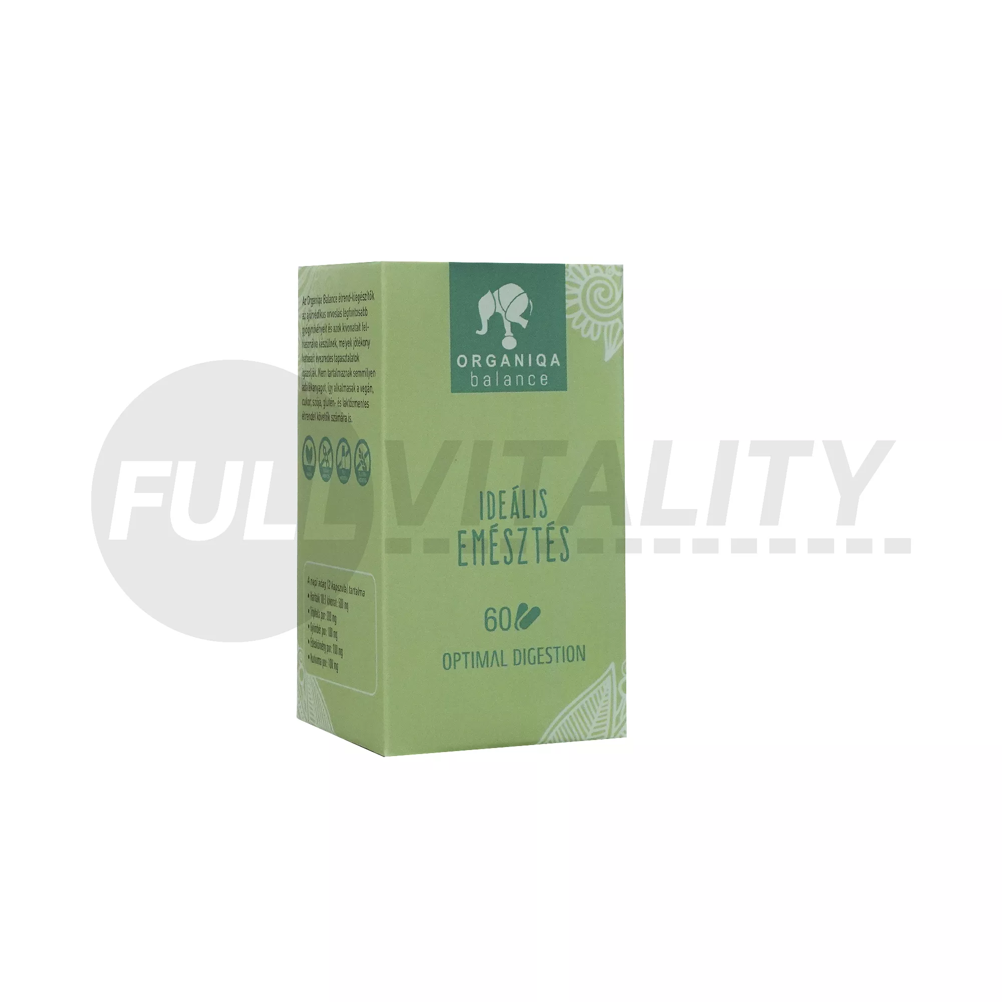 ORGANIQA BALANCE IDEÁLIS EMÉSZTÉS KAPSZULA 500MG 60DB