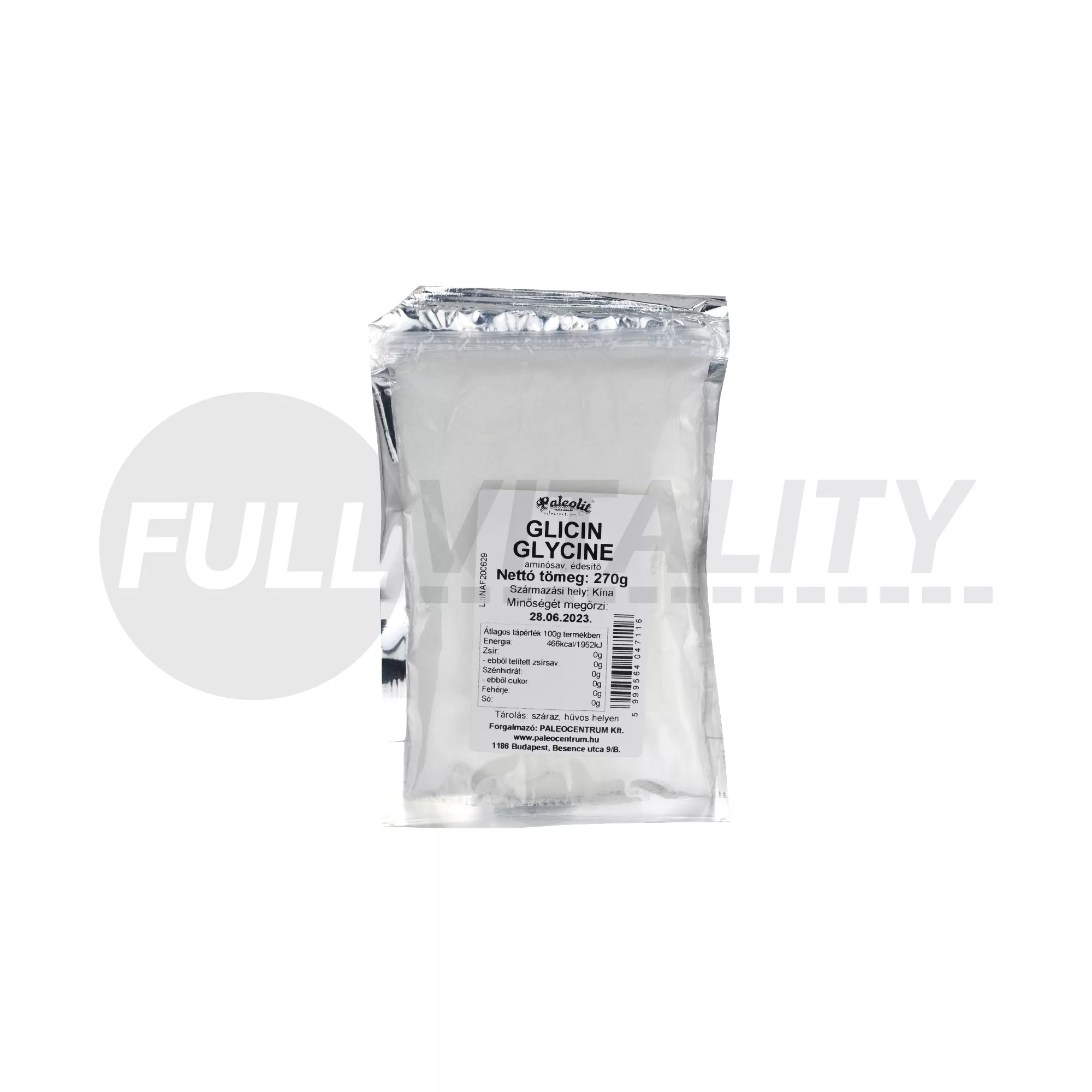 PALEOLIT GLICIN AMINOSAV, ÉDESÍTŐ 270G