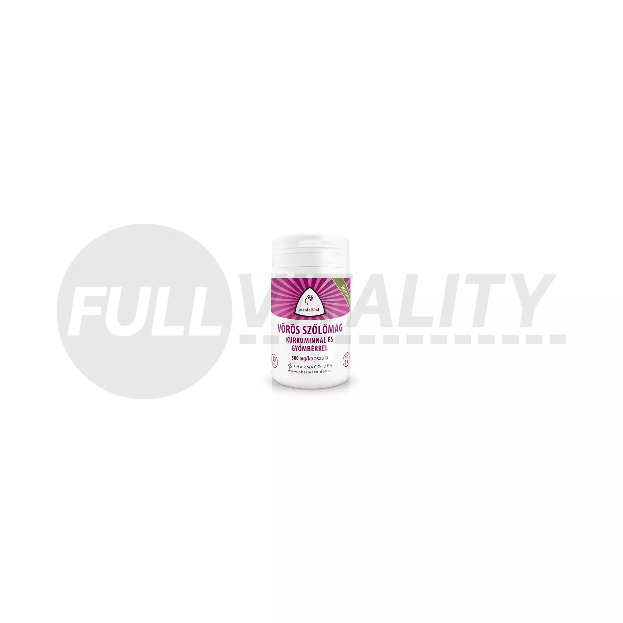 PHARMACOIDEA MENTALFITOL VÖRÖS SZŐLŐMAG KURKUMA KIVONATTAL KAPSZULA 30DB