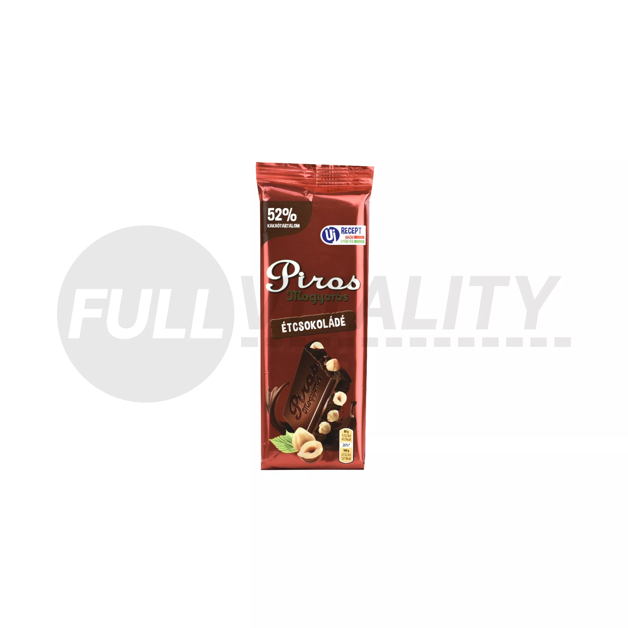 GLUTÉNMENTES PIROS MOGYORÓS ÉTCSOKOLÁDÉ 80G