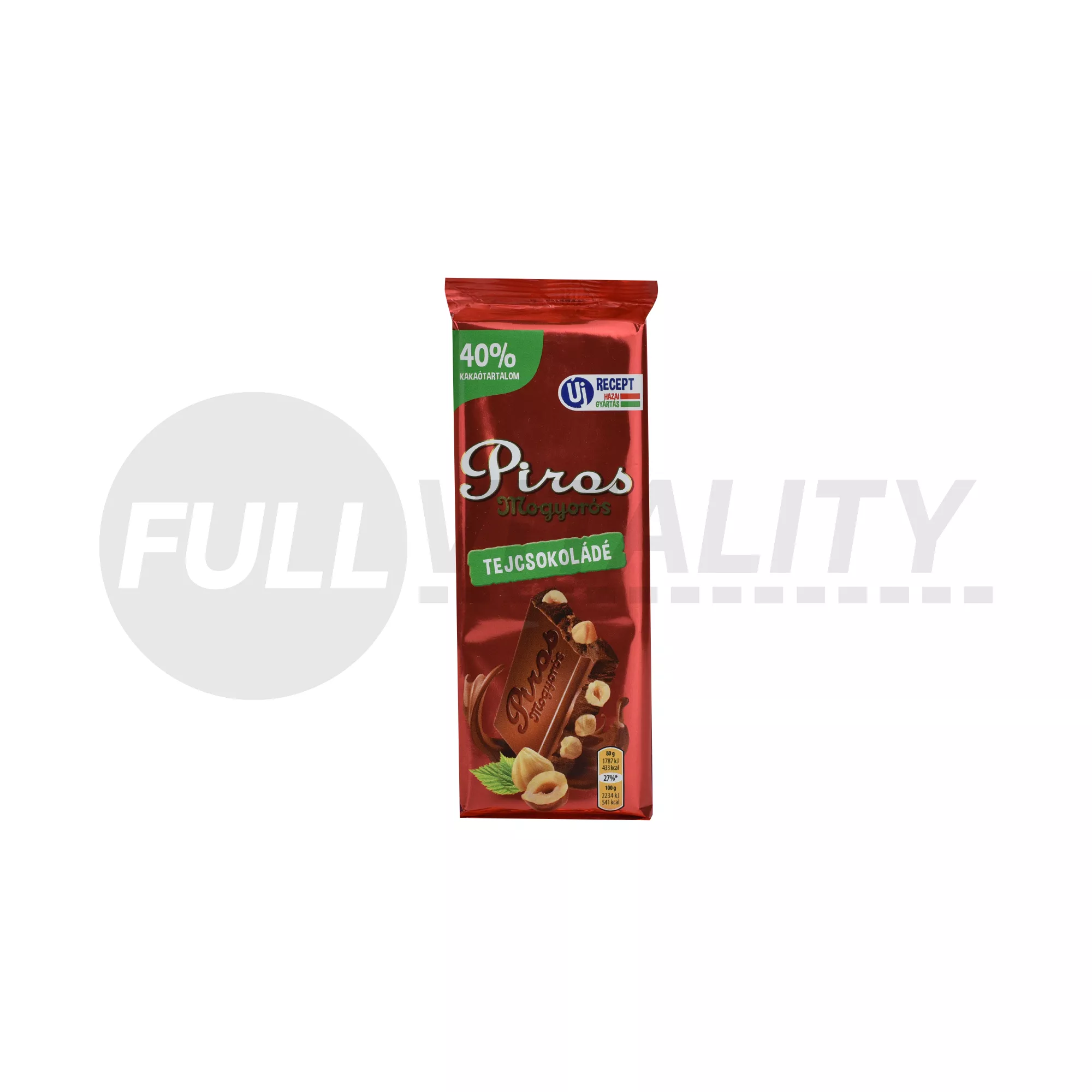 GLUTÉNMENTES PIROS MOGYORÓS TEJCSOKOLÁDÉ 80G