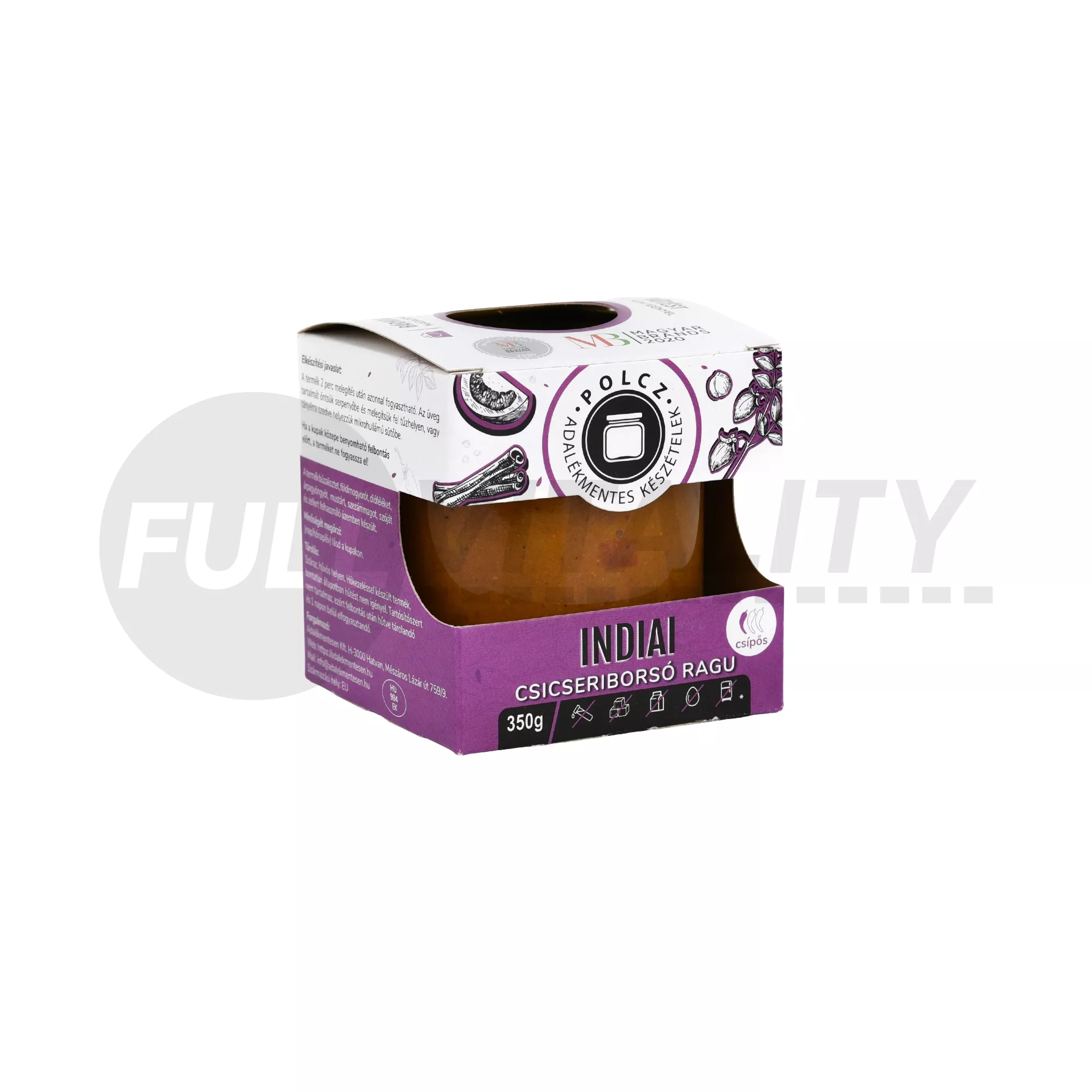 POLCZ ADALÉKMENTES KÉSZÉTELEK INDIAI CSICSERIBORSÓ RAGU 350G
