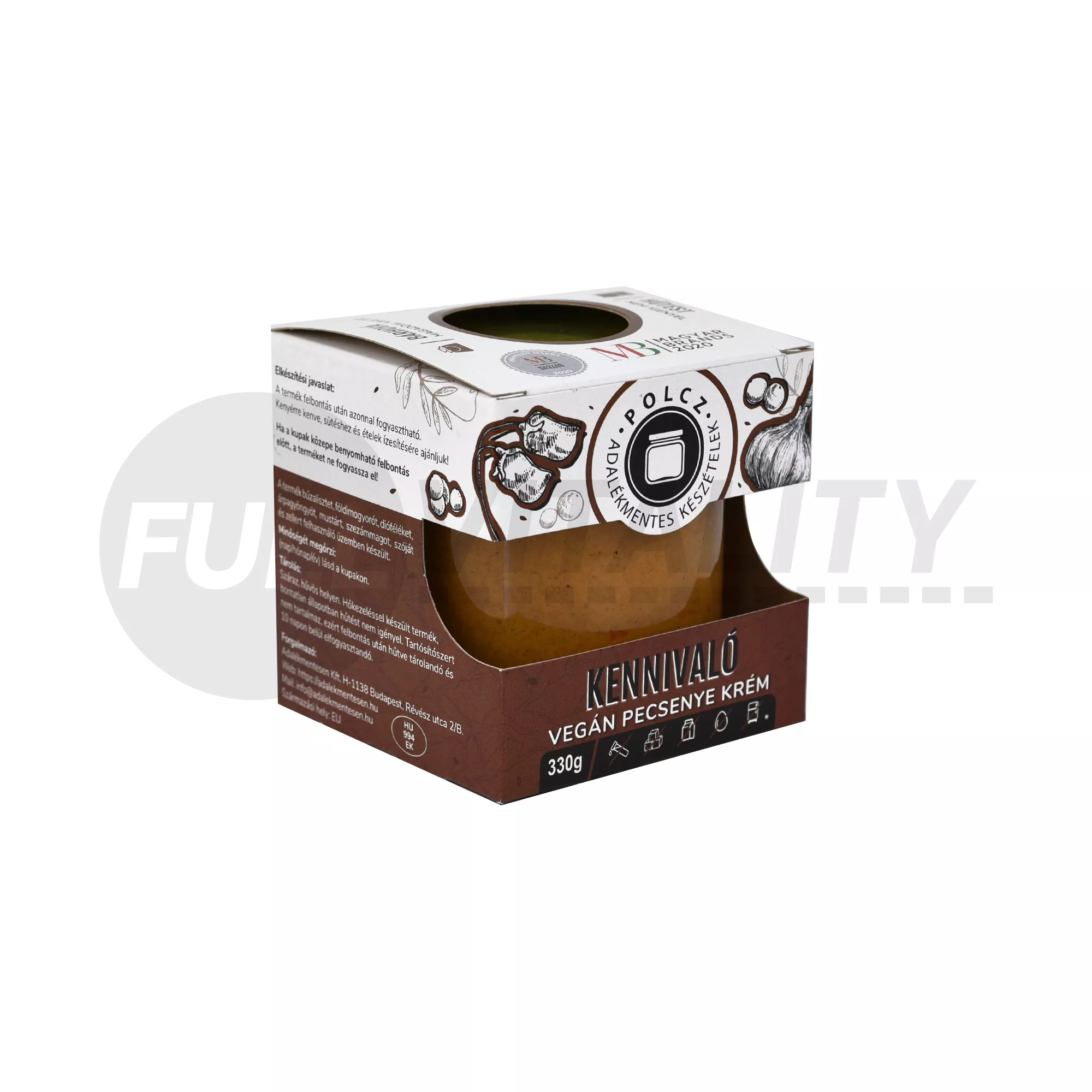POLCZ ADALÉKMENTES KÉSZÉTELEK KENNIVALÓ VEGÁN PECSENYE KRÉM 330G