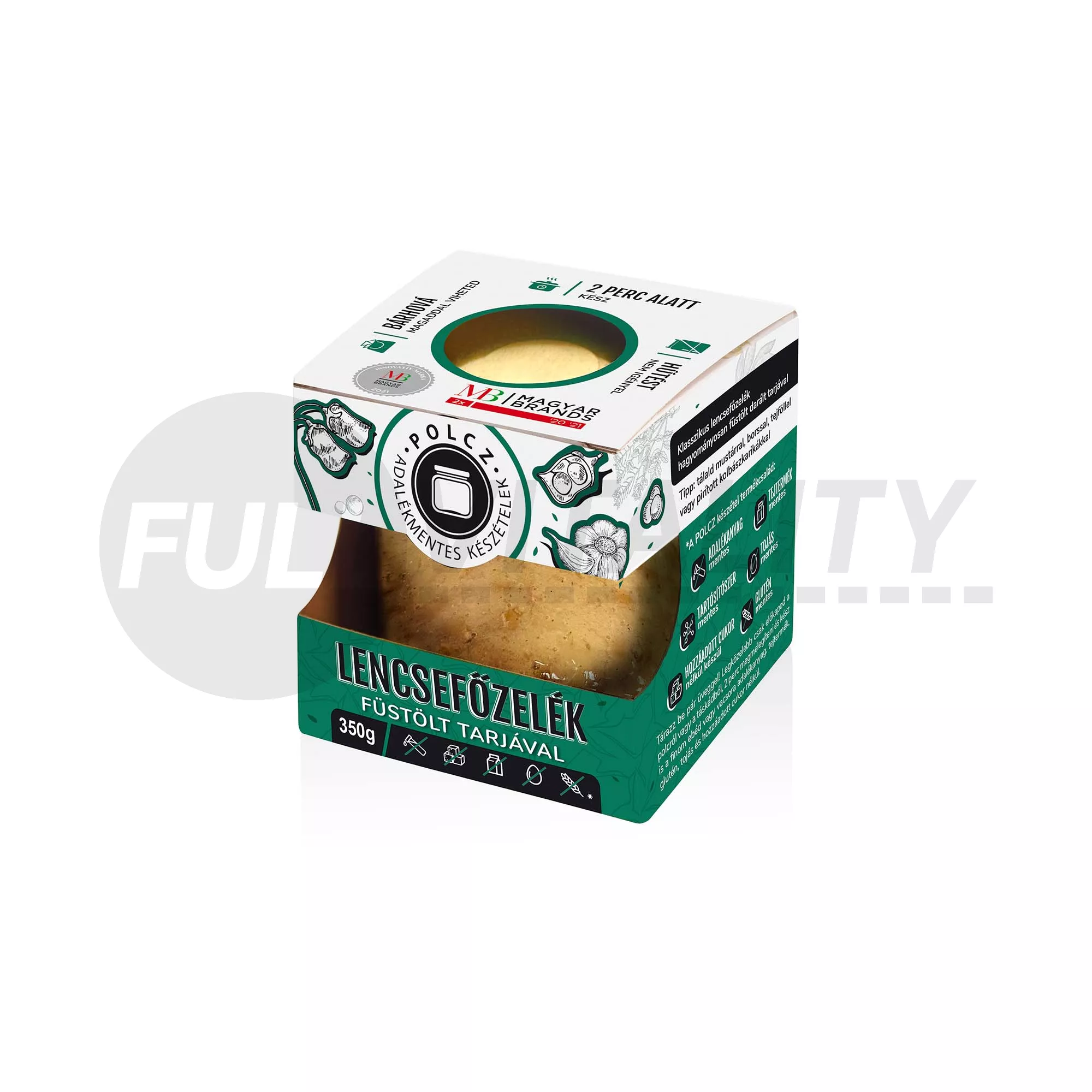 POLCZ ADALÉKMENTES KÉSZÉTELEK LENCSEFŐZELÉK FÜSTÖLT TARJÁVAL 350G