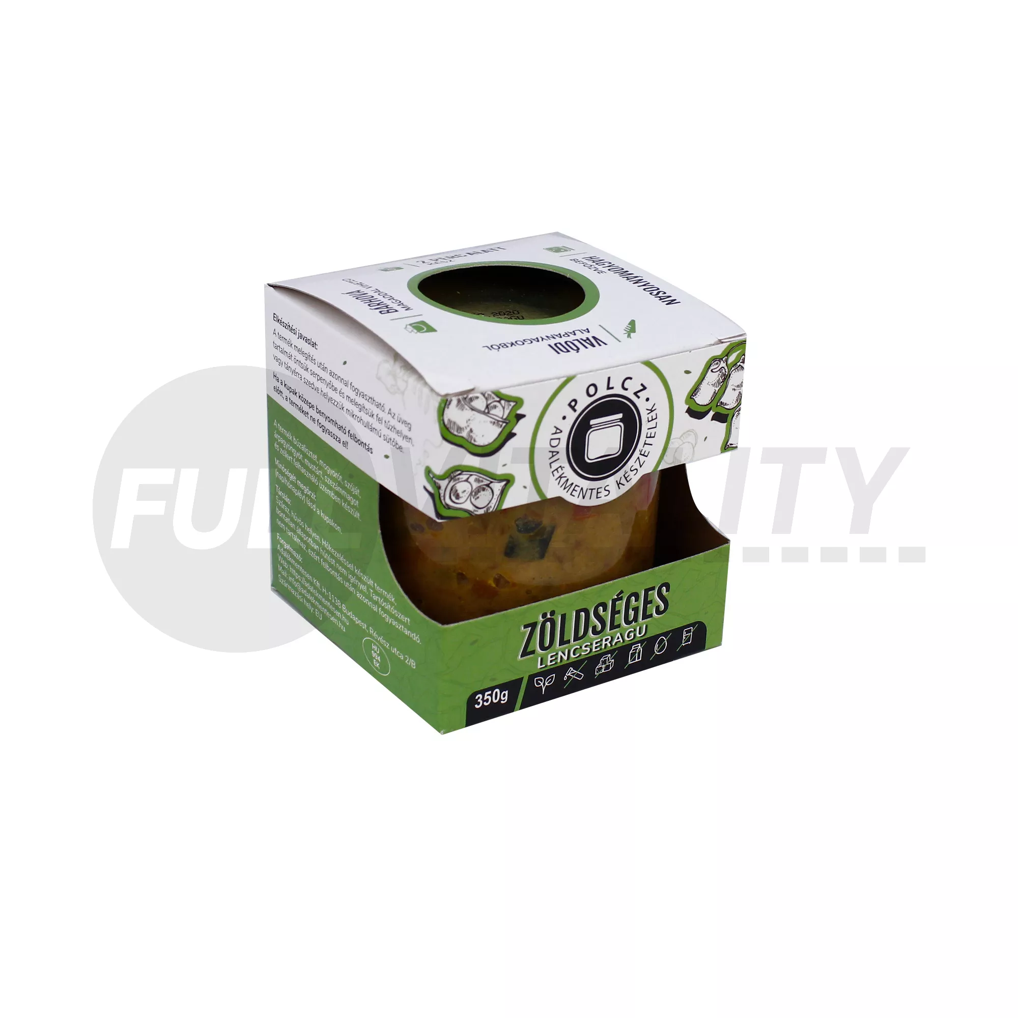 POLCZ ADALÉKMENTES KÉSZÉTELEK ZÖLDSÉGES LENCSERAGU 350G