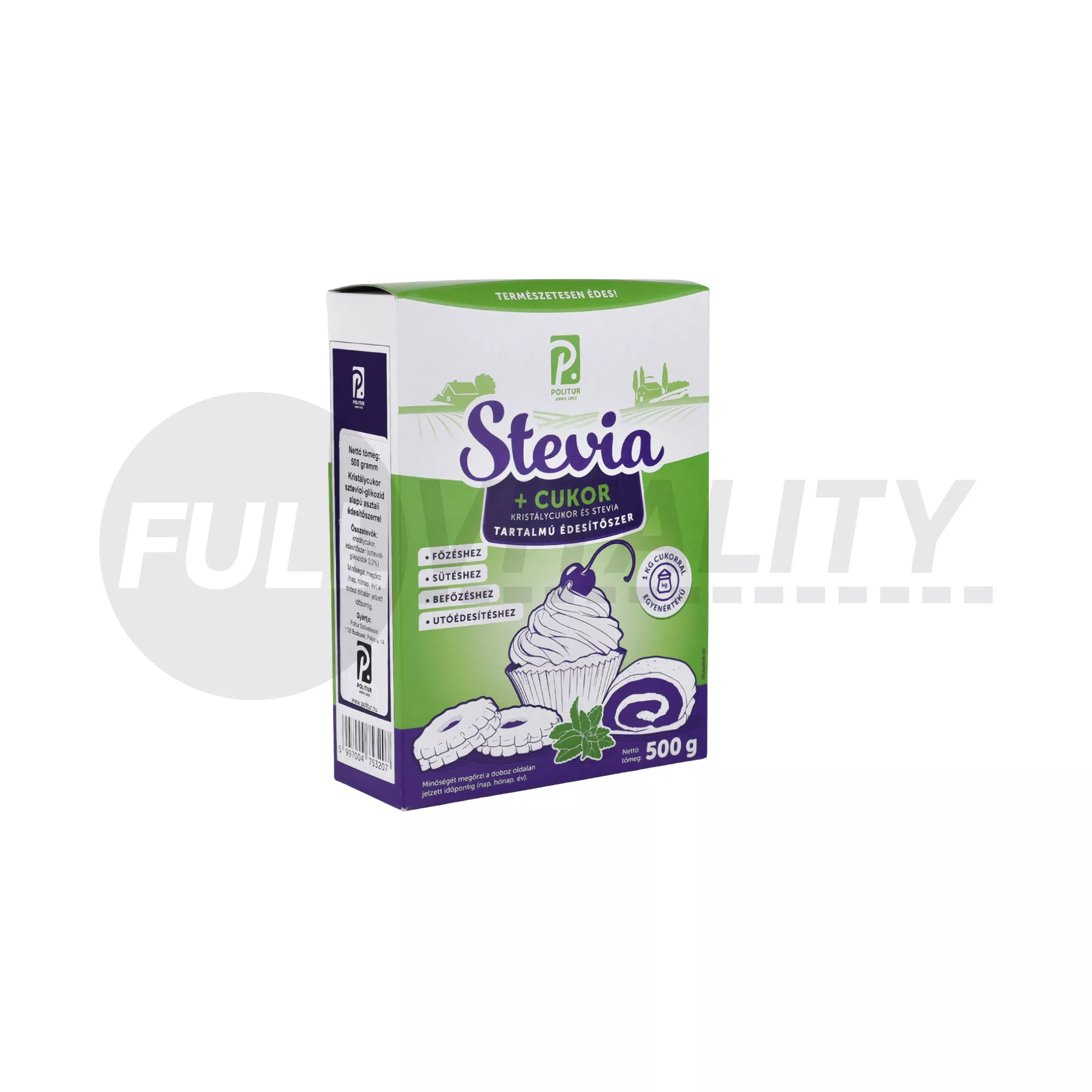 POLITUR STEVIA + CUKOR ÉDESÍTŐSZER 500G