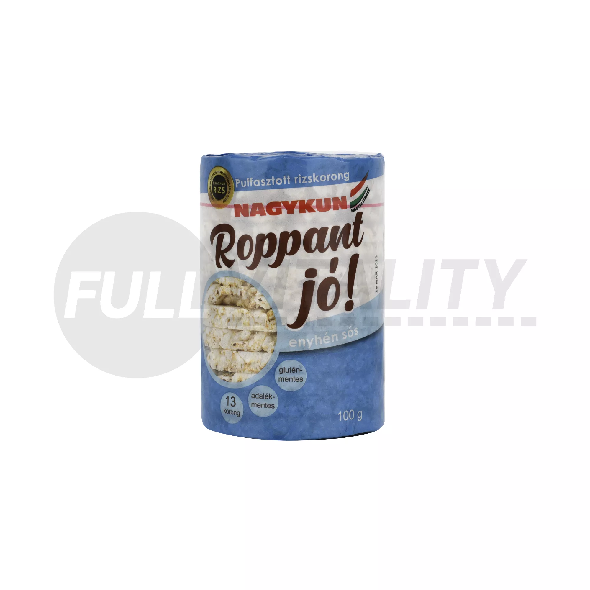 GLUTÉNMENTES ROPPANT JÓ! PUFFASZTOTT RIZSKORONG ENYHÉS SÓS 100G