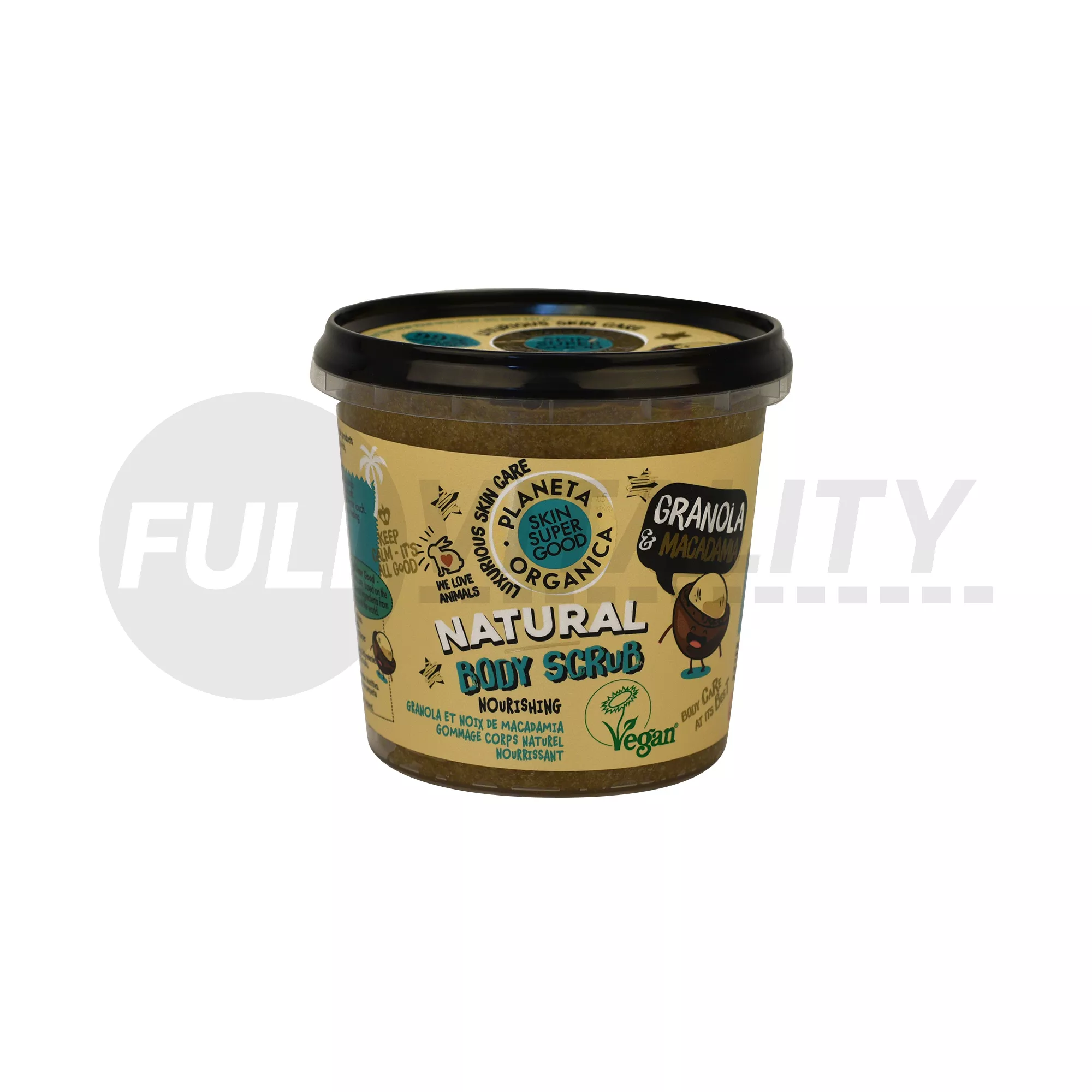 SKIN SUPER GOOD TERMÉSZETES TESTRADÍR GRANOLÁVAL-MAKADÁMDIÓVAL 360ML