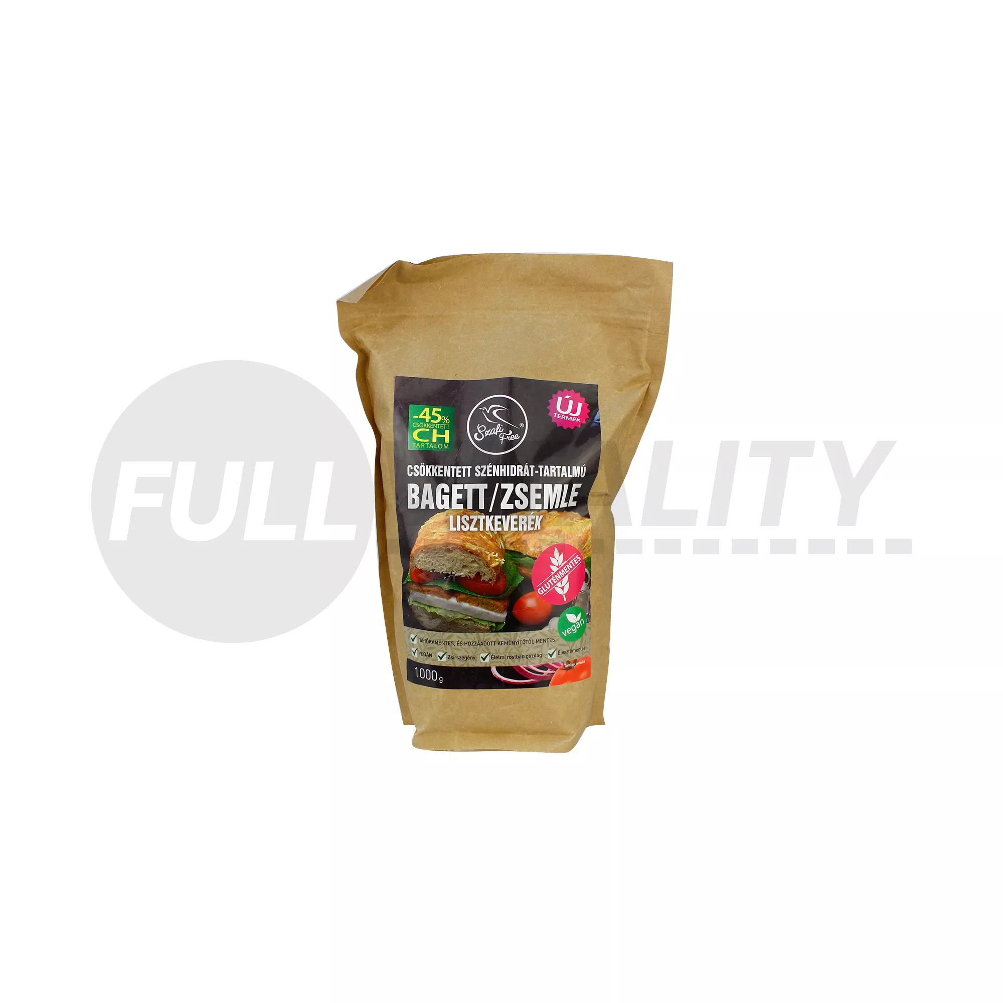 SZAFI FREE GLUTÉNMENTES CSÖKKENTETT SZÉNHIDRÁT-TARTALMÚ BAGETT/ZSEMLE LISZTKEVERÉK 1000G