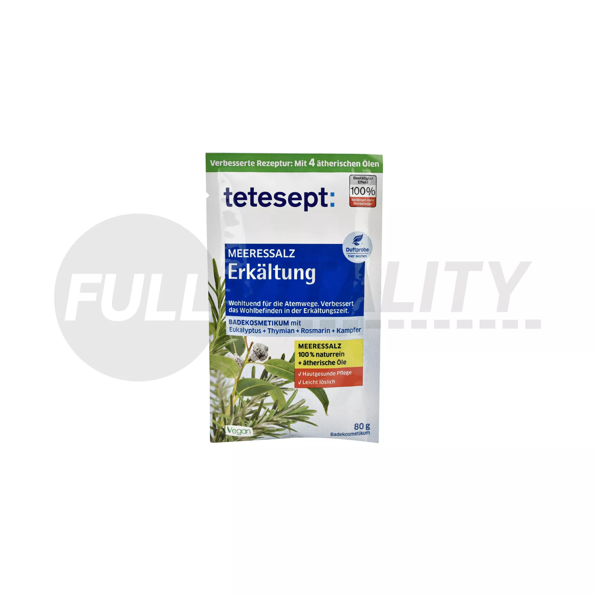 TETESEPT FÜRDŐSÓ EGY FÜRDÉSHEZ JAVÍTJA A KÖZÉRZETET MEGFÁZÁS ESETÉN 80G