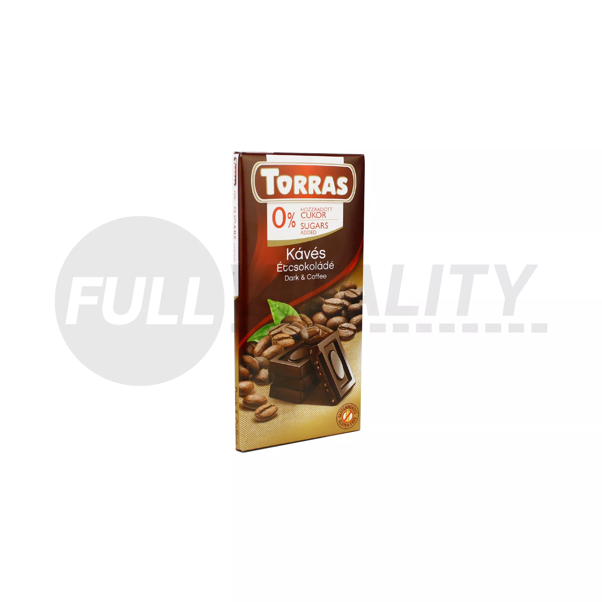 TORRAS HOZZÁADOTT CUKOR NÉLKÜL ÉTCSOKOLÁDÉ KÁVÉS 75G