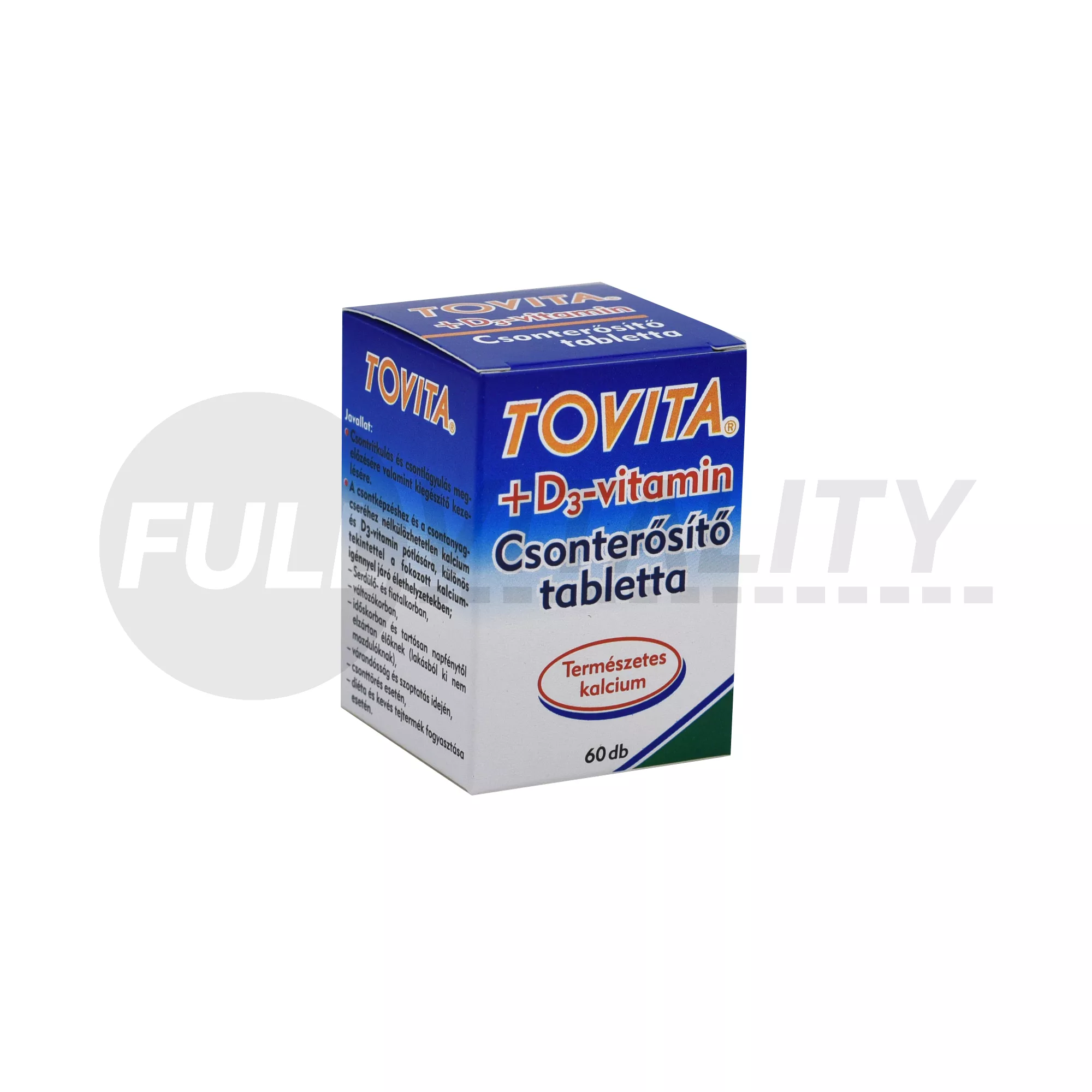 TOVITA CSONTERŐSÍTŐ+D3-VITAMIN TABLETTA 60DB