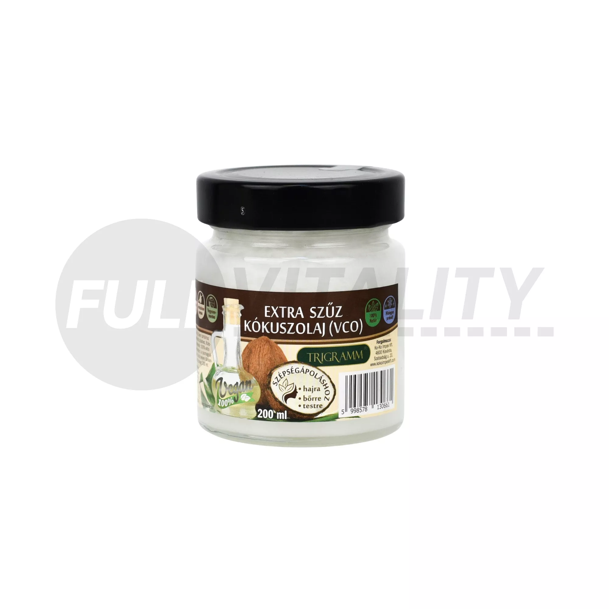 TRIGRAMM EXTRA SZŰZ KÓKUSZOLAJ (VCO) 200ML