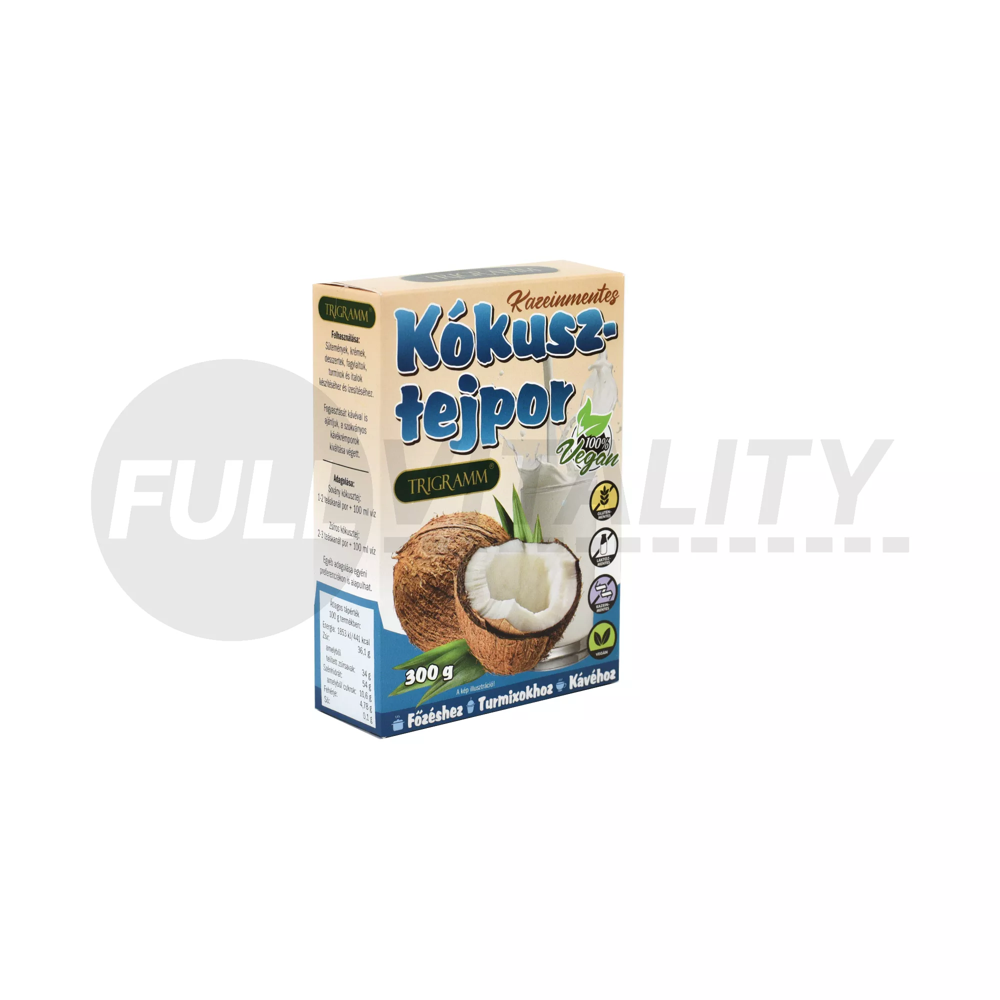 TRIGRAMM KÓKUSZTEJPOR VEGÁN 300G