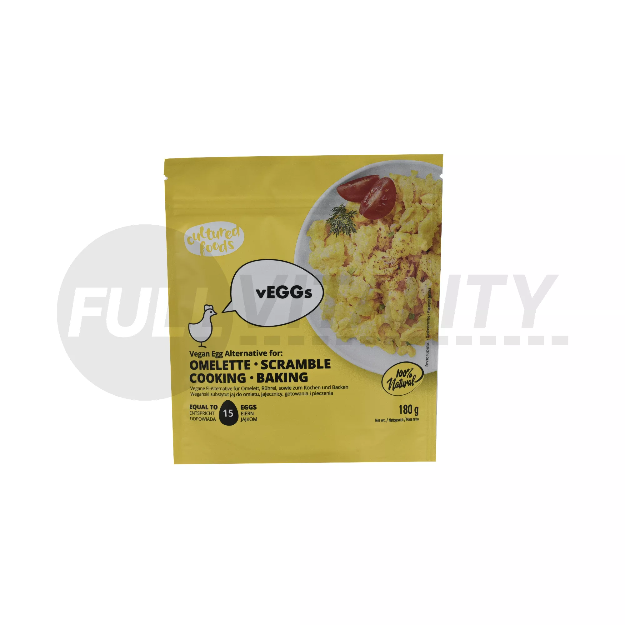 VEGGS VEGÁN TOJÁSPÓTLÓ OMLETTHEZ, TOJÁS RÁNTOTTÁHOZ, SÜTÉSHEZ 180G