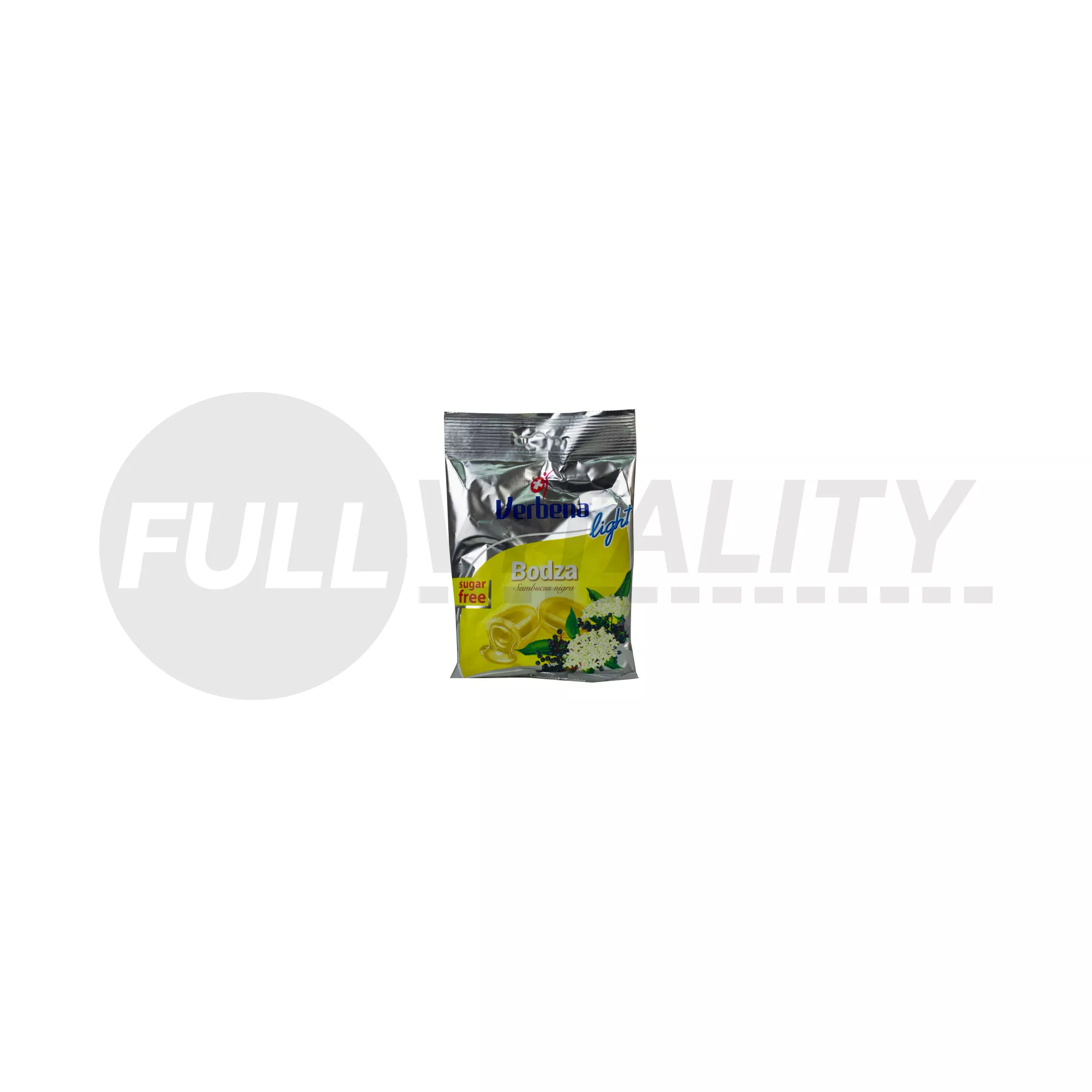 VERBENA GYÓGYNÖVÉNYES CUKORMENTES CUKORKA BODZAVIRÁG KIVONATTAL  C-VITAMINNAL 60G