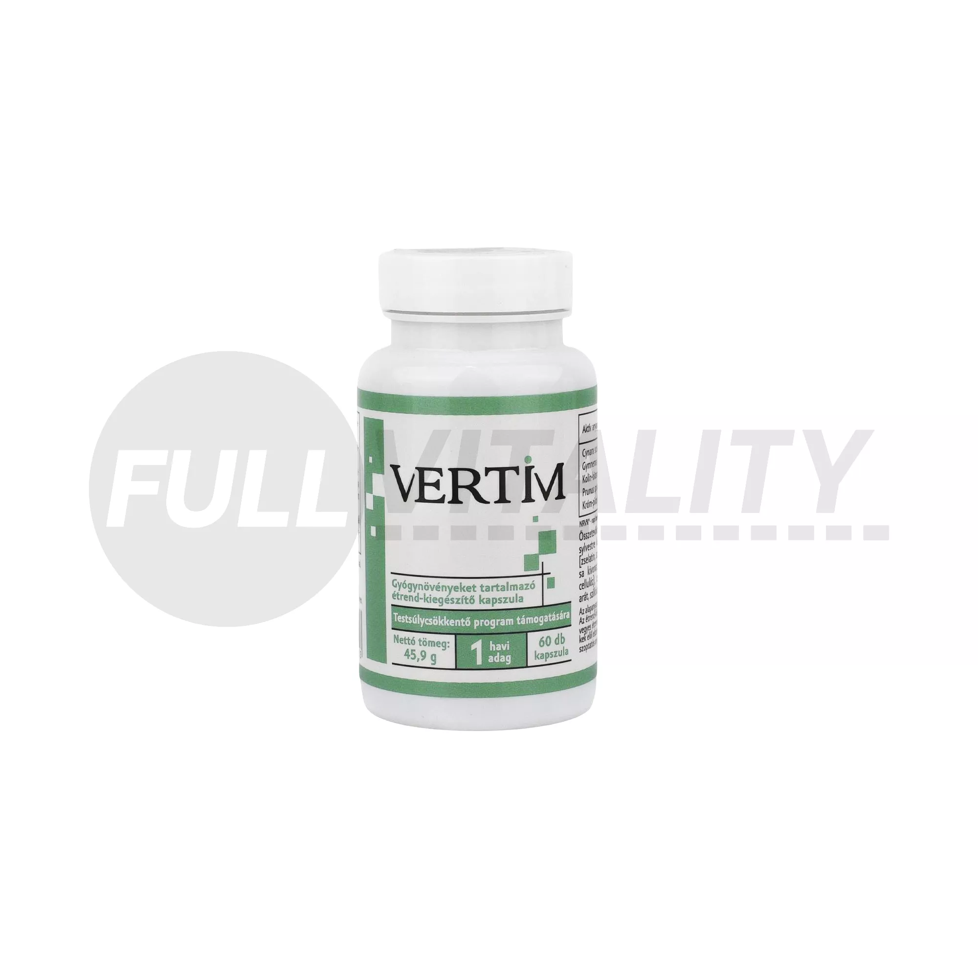 VERTIM GYÓGYNÖVÉNYEKET TARTALMAZÓ ÉTREND-KIEGÉSZÍTŐ KAPSZULA 60DB