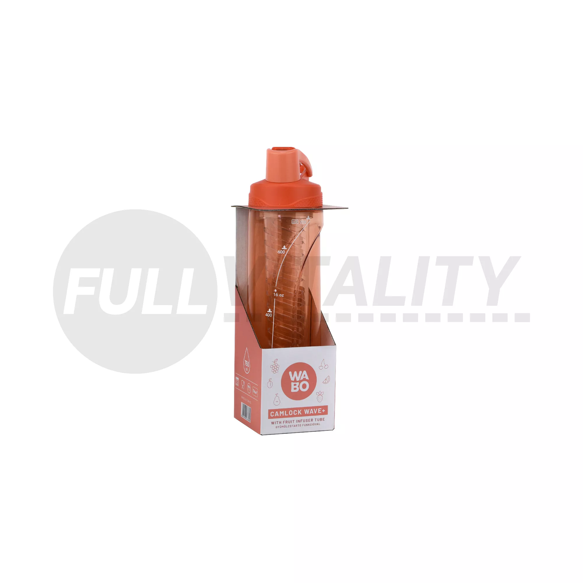 WABO MŰANYAG PALACK CSATOS GYÜMÖLCSTARTÓ FUNKCIÓVAL KORALL 750ML 1DB