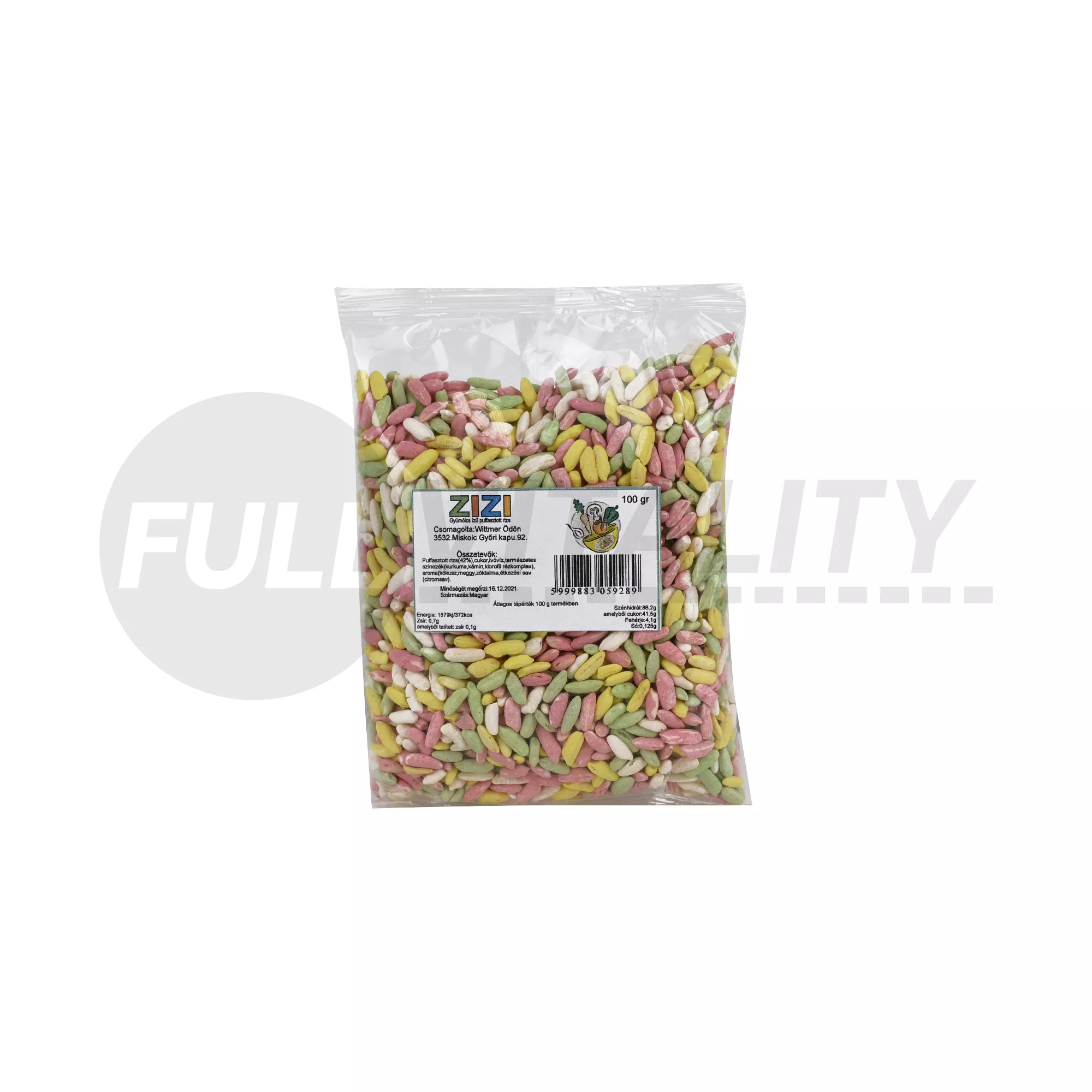 WITTMER ZIZI PUFFASZTOTT RIZSPEHELY 100G