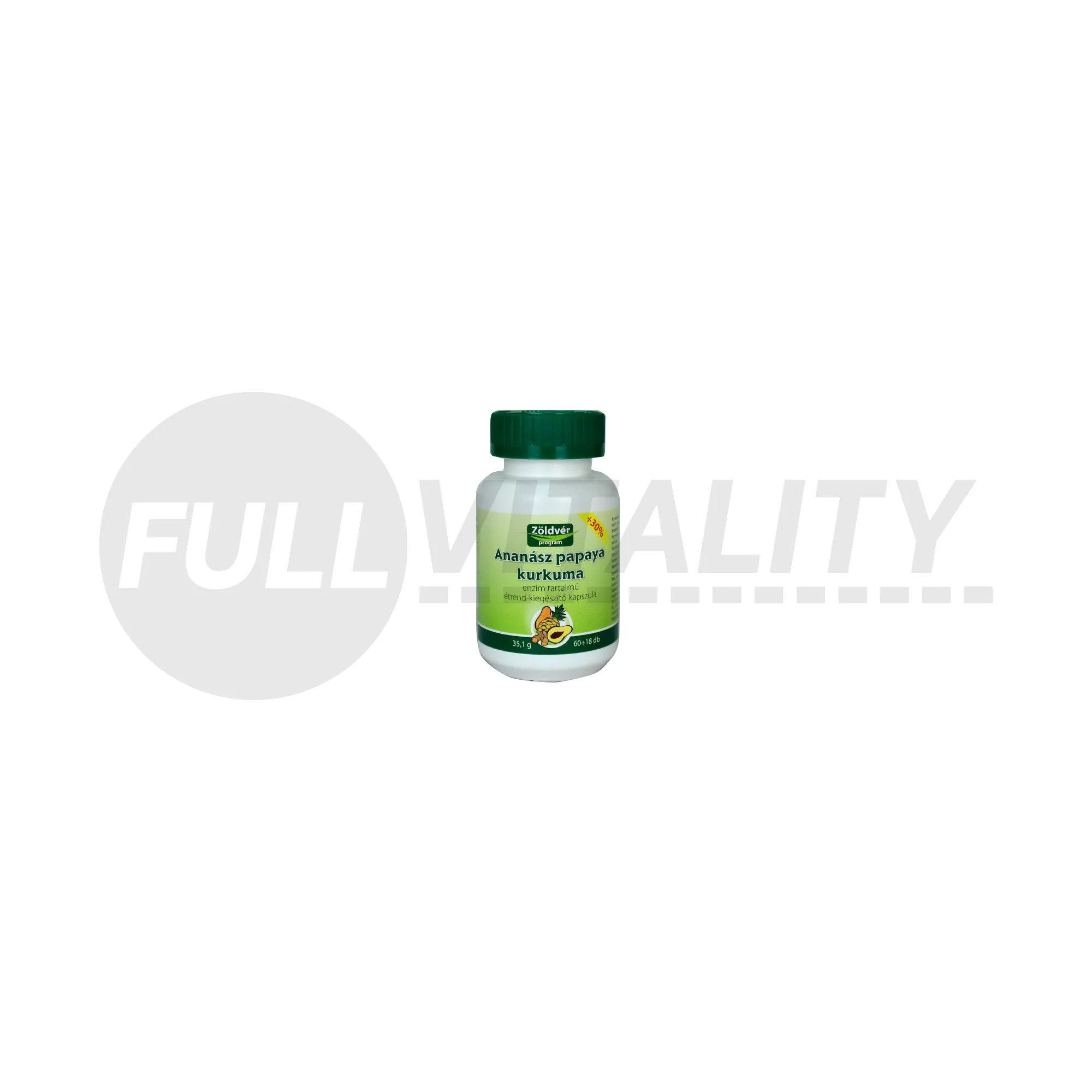 ZÖLDVÉR ANANÁSZ PAPAYA KURKUMA KAPSZULA 78DB